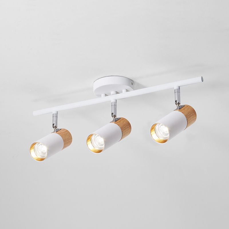 Plafonnier LED sur Rail de forme cylindrique, montage encastré en aluminium, Style Simple et moderne, pour salle à manger