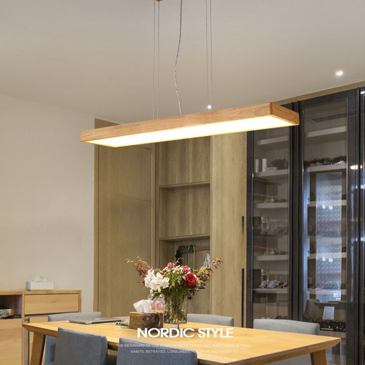 Lámparas de colgante de madera para el comedor