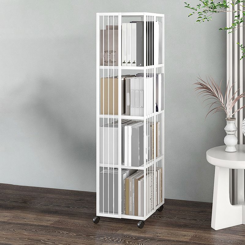 Standard Metal Bookcase Industrial Open Back Bookshelf with Shelves