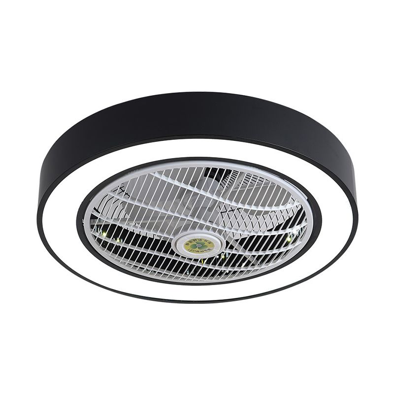 21,5 "W Nordic Round Deckenleuter Leuchte Metall Kinder Schlafzimmer LED LED -LED -Licht mit Fernbedienung