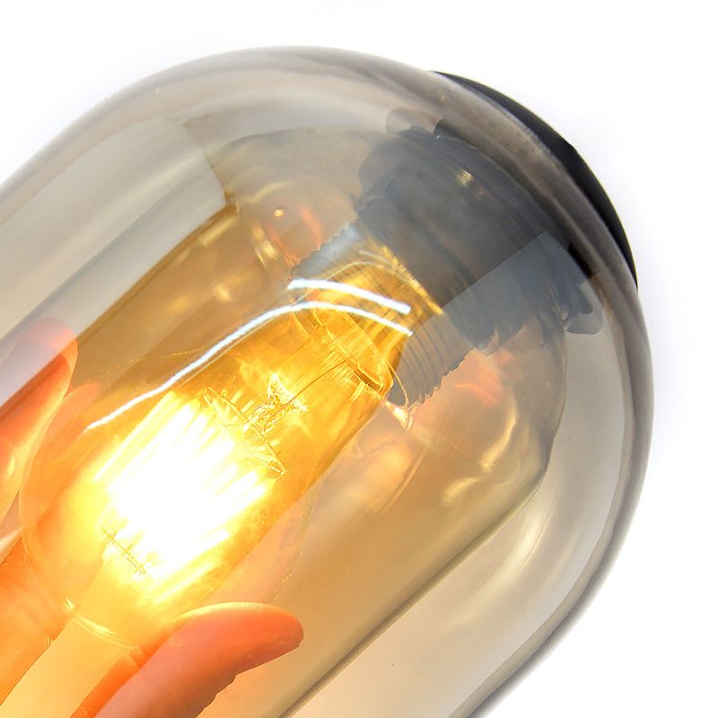 Single Contemporary Silver Glass Shape Unique Bathroom Vanity Light