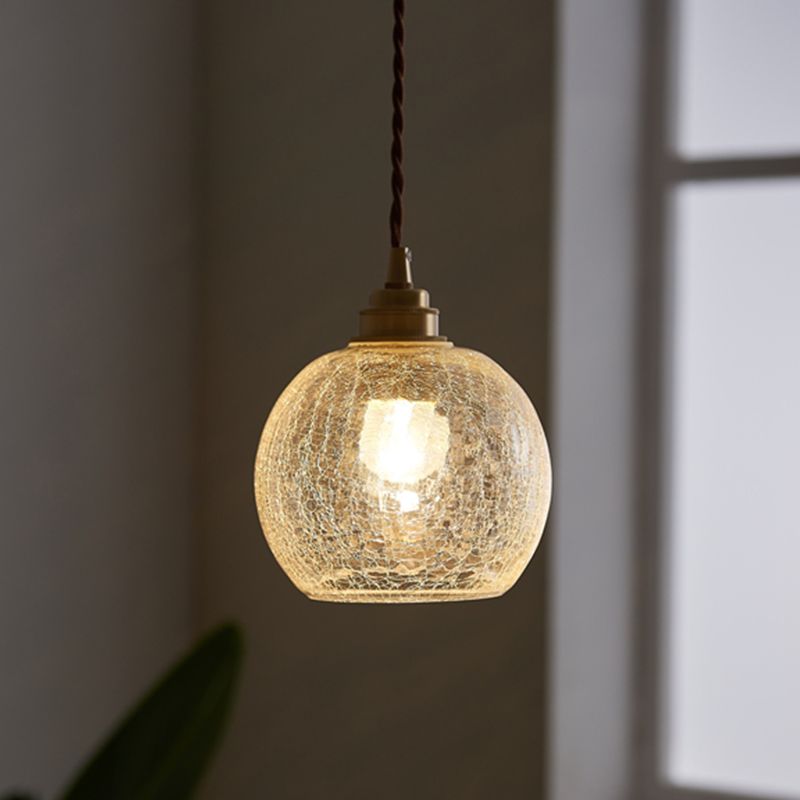 1 lumière suspendue à la lampe en verre pendentif métal industriel en métal suspendu pour le salon