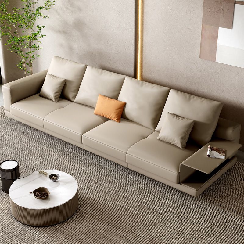 Modernistic Seating with Four Leds Bonus Room Tuxedo Arm Loveseat