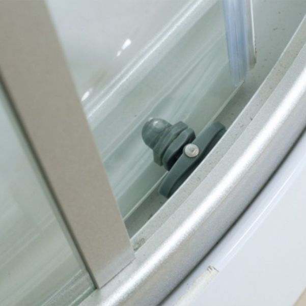 Round Shower Stall Double Sliding Shower Stall with Base Kit