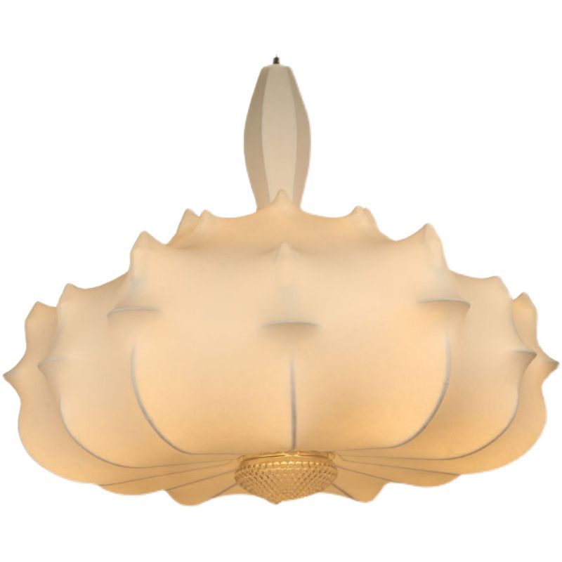 Contemporary Creative Silk Chandelier Light Fixture Drawing Room Coffee Shop Hanging Lamp