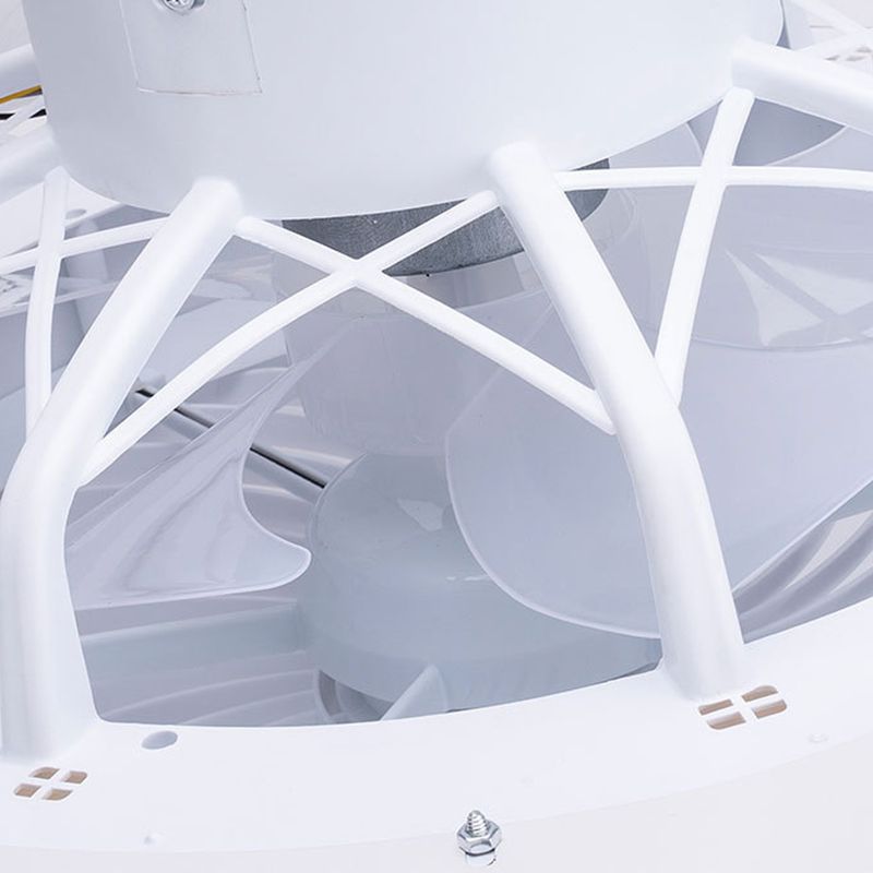 Runde Farbblöcke Deckenventilator Leuchte LED LED Metal Halbmontage Beleuchtung für Schlafzimmer