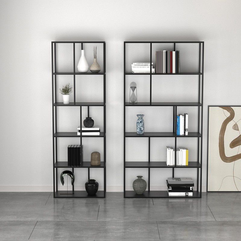 Metal Open Book Shelf Contemporary Home Shelf Bookcase with Shelves