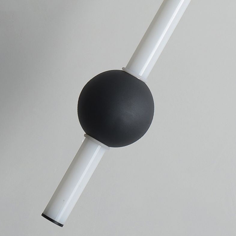 Minimalist LED Hanging Ceiling Light Metal 1-Light Linear Ceiling Pendant Light