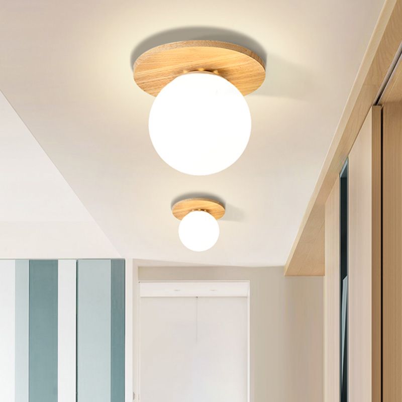 Plafond ombragé Fixture moderne Style moderne Couloir en bois Légère ébullition en Beige