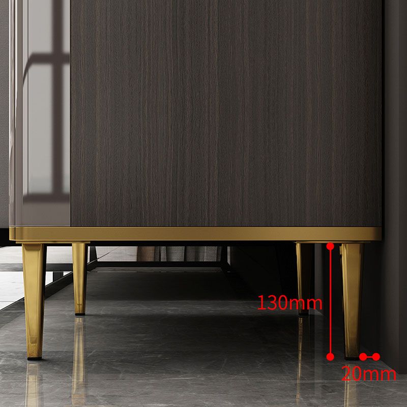 Glam Stone Storage Chest Bedroom Vertical Chest with Drawers