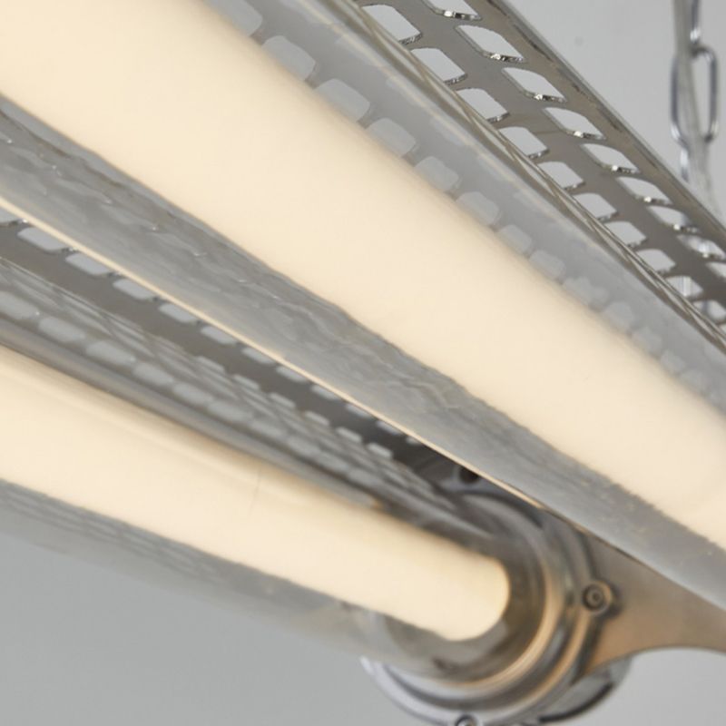 Modern Metal Ceiling Light Tube Shape Island Light with Acrylic Shade for Living Room