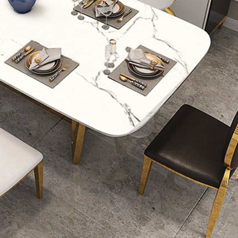 Glam Style Dining Room Dinner Table Gold Base Luxury Dining Table