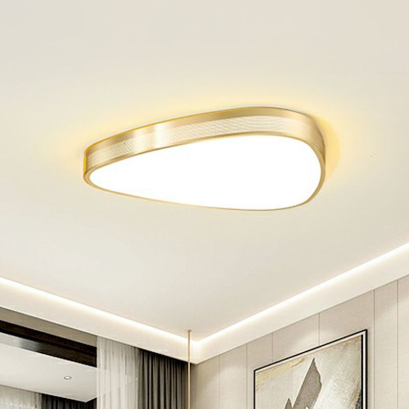 Geometric Shaped Metal Ceiling Flush Light Minimalist LED Flush Mounted Lamp with Mesh Side