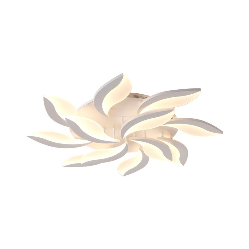 Witte bladvormige inbouwverlichting Hedendaags 3/12/15 lichts Acryl LED semi-inbouw plafondlamp