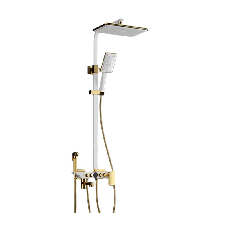 Slide Bar Shower System Adjustable Spray Pattern Shower Head Combo