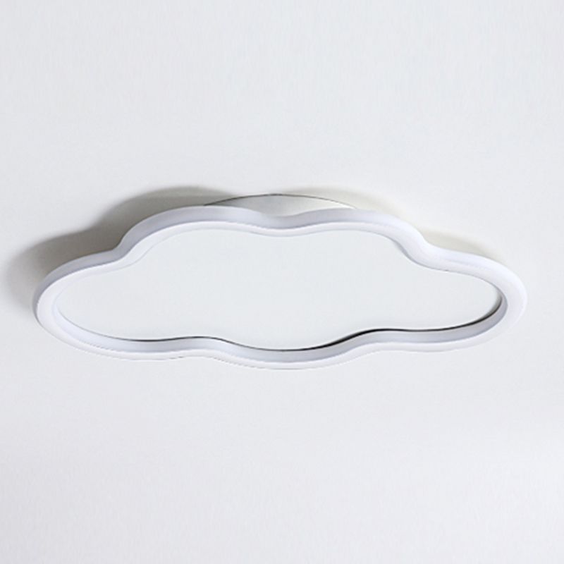 Luminaire encastré en forme de nuage, plafonnier simple en blanc pour le salon