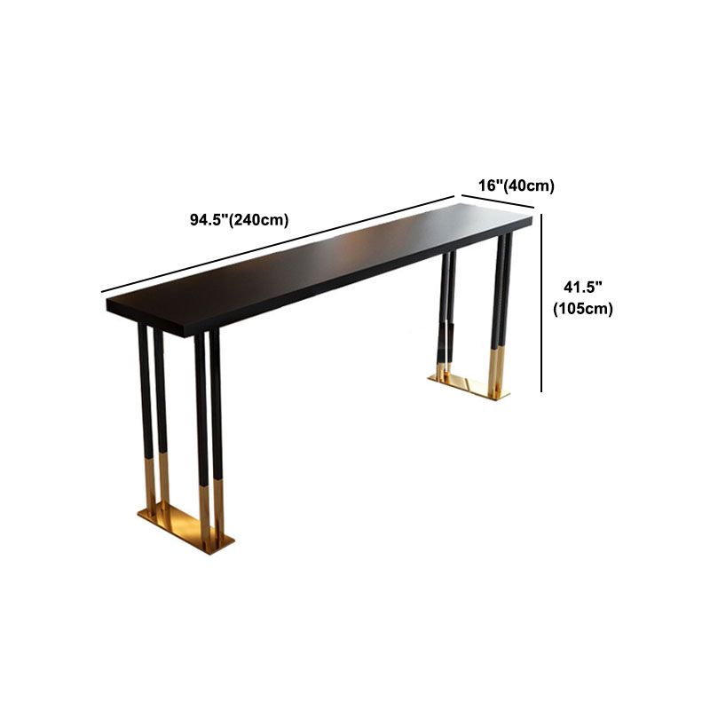 Industrial Style 1/2/3 Pieces Bar Table Set Rectangle Bar Table with High Wood Stools
