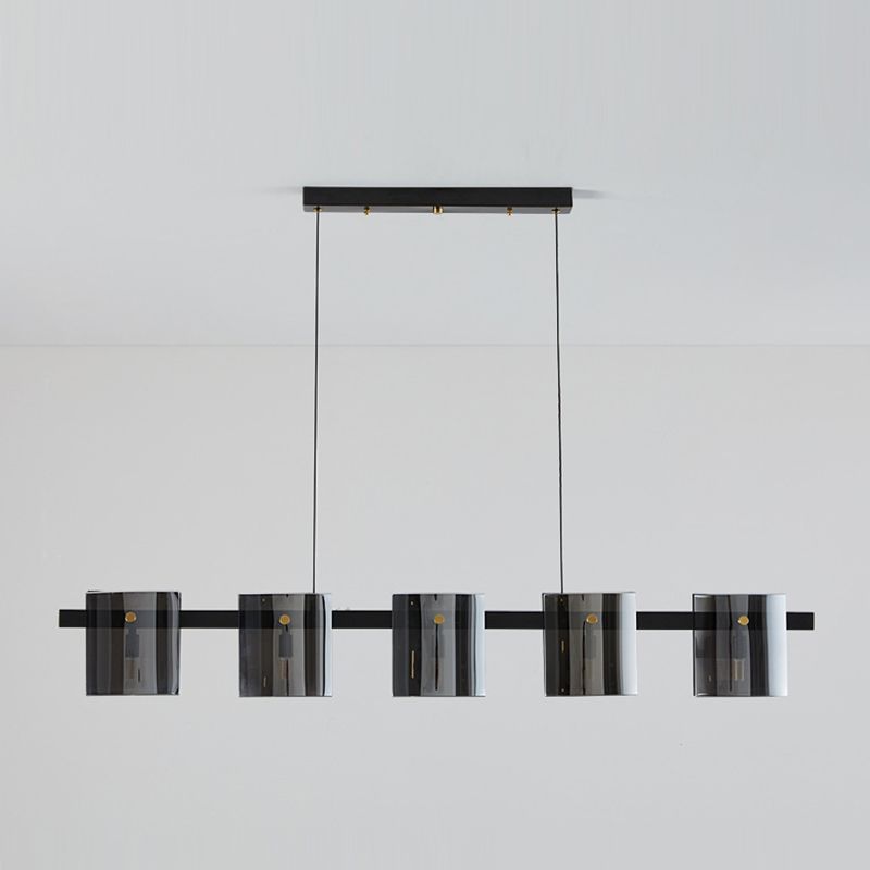 Drum de style contemporain Lumières îles Lumières Glass Island Lighting pour salle à manger