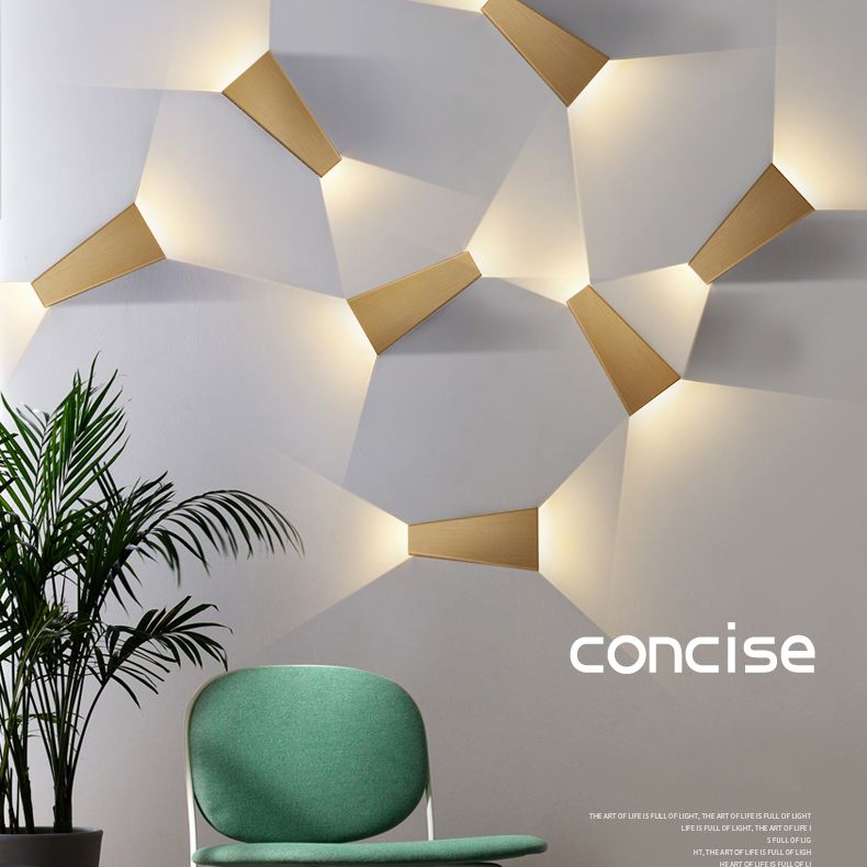 Aluminium minimalisme wandlamp armatuur 1-licht LED SCONCE Licht voor slaapkamer