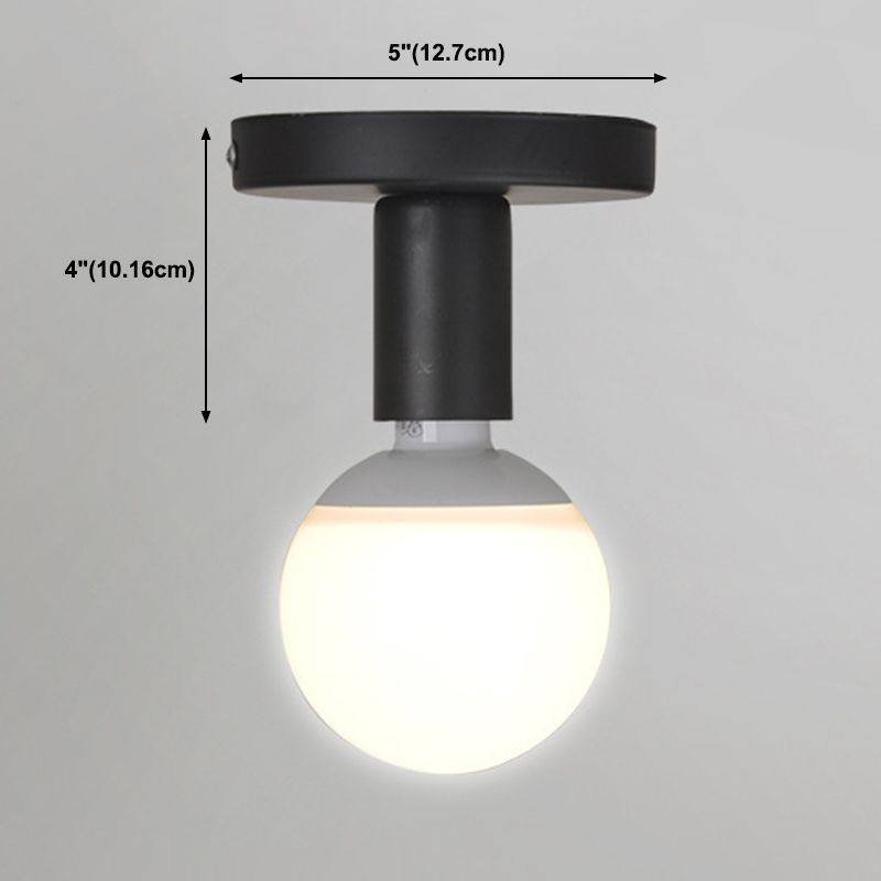 Industrial Flush Mount Light Fixture 1-Light Close To Ceiling Lamp for Restaurant