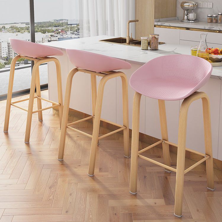 Contemporary Low Back Counter Stool Home Furniture with Footrest