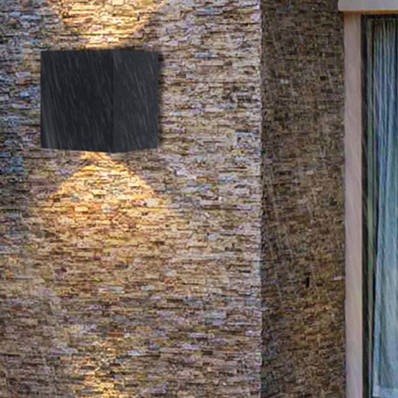 Quadratische Leuchtenleuchte moderne LED -LED -Wandbeleuchtung im Freien