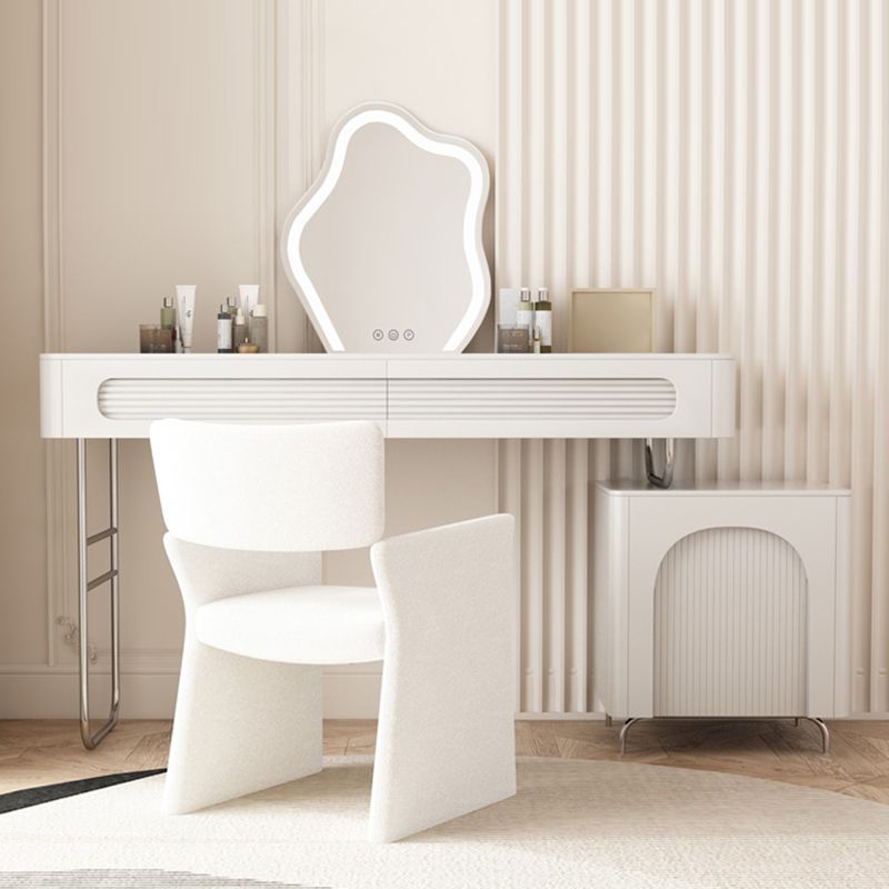 Modern With Drawer Solid Wood White Bedroom Makeup Vanity Desk