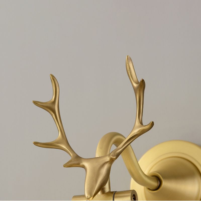 Brass LED Wall Sconce Wall Light Fixtures Metallic Sconce Lighting for Bathroom