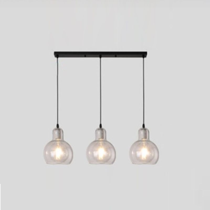 Pendre simple Light Modern Style Hanging Lightture avec une teinte en verre pour le salon