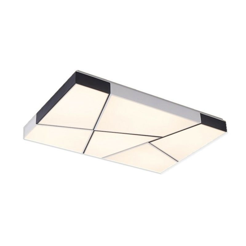 Éclairage encastré minimaliste en acrylique pour salon, luminaire LED en noir et blanc