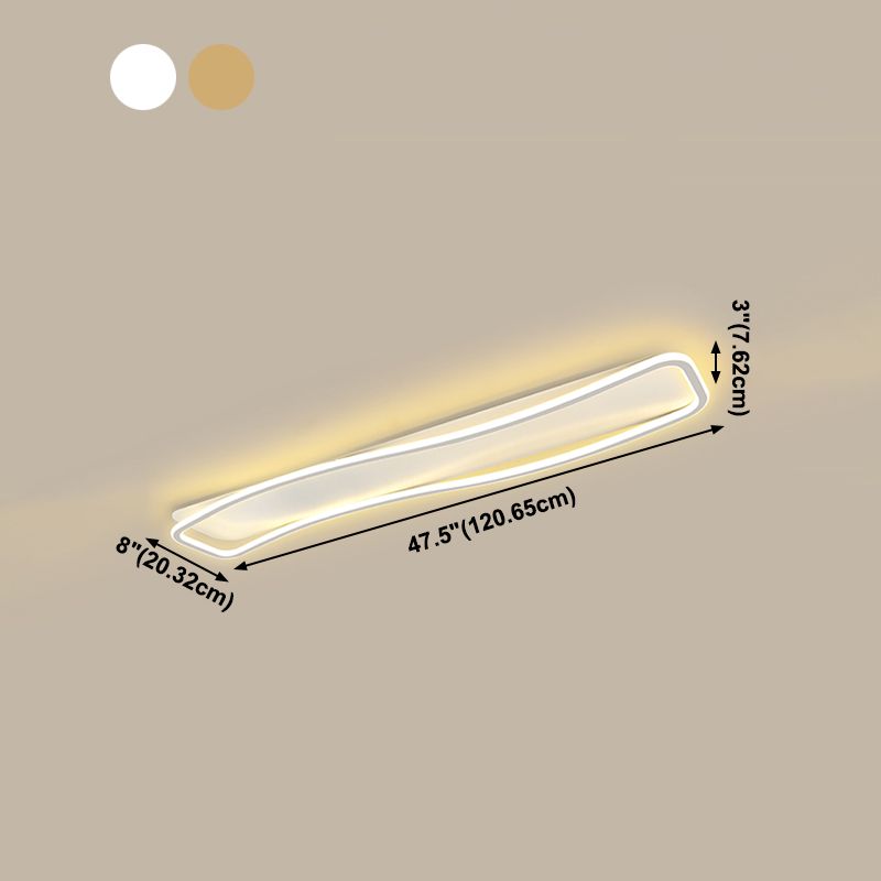 Modern Linear Ceiling Light Simple LED Ceiling Mount Lamp for Living Room Bedroom