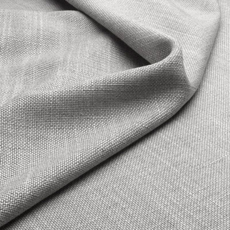 Contemporary Footstool Ottoman Fabric Upholstered Solid Color Round Ottoman