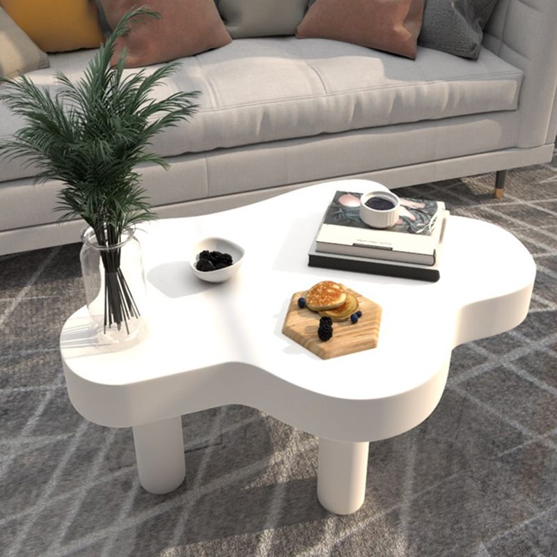 Scandinavian Wooden Coffee Table Free form Pedestal Coffee Table Set for Living Room