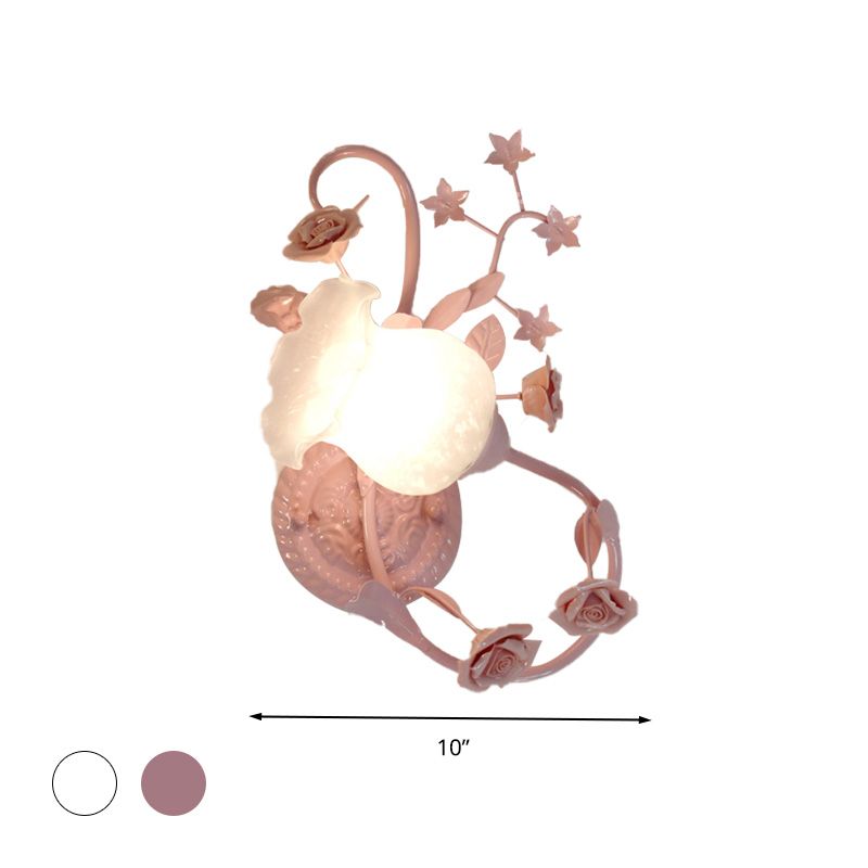 Camino de la pared de la pared del vidrio crema de la pared de la pared 1 cabezal de la sala de estar luminada en blanco/rosa, izquierda/derecha