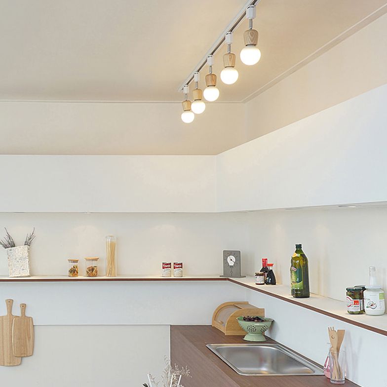 Japanse Stijl Solide Sood Track Licht Moderne Minimalistische Woonkamer Eetkamer Keuken Home Shop Commerciële Spotlight