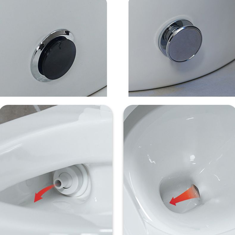Siphon Jet Elongated Toilet Bowl Modern Flush Toilet With Seat for Bathroom