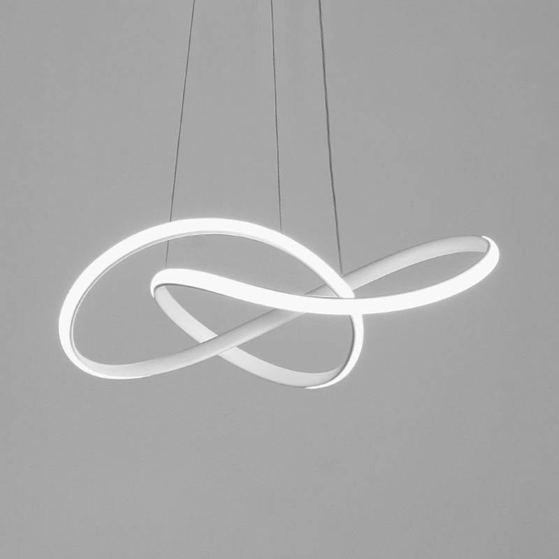 Estilo moderno forma espiral arenniier de metal 1 lámpara de lámpara de luz luz