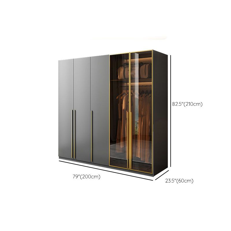 Modern Glass Wardrobe Wardrobe Armoire Wardrobe Cabinet for Home