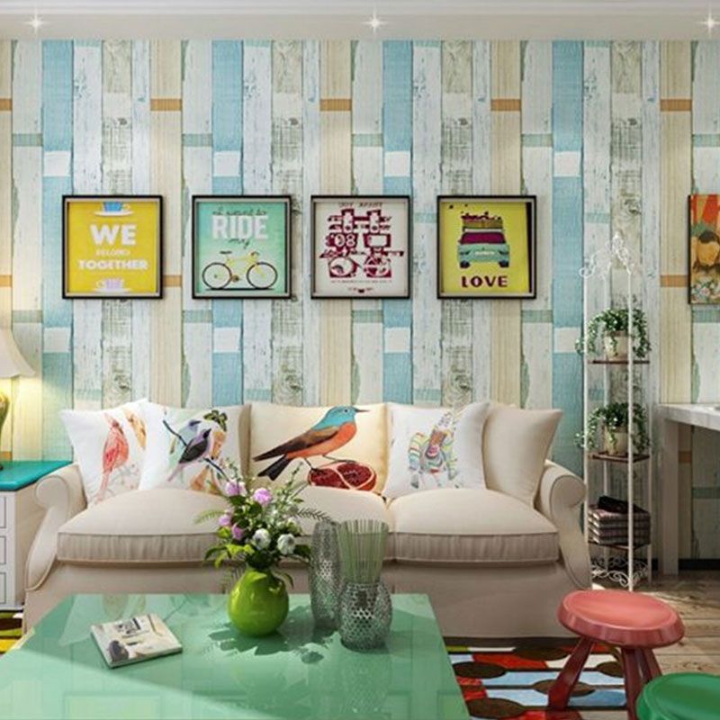 Vinyl 33' x 20.5" American Countryside Wallpaper Wood Effect Wall Decor