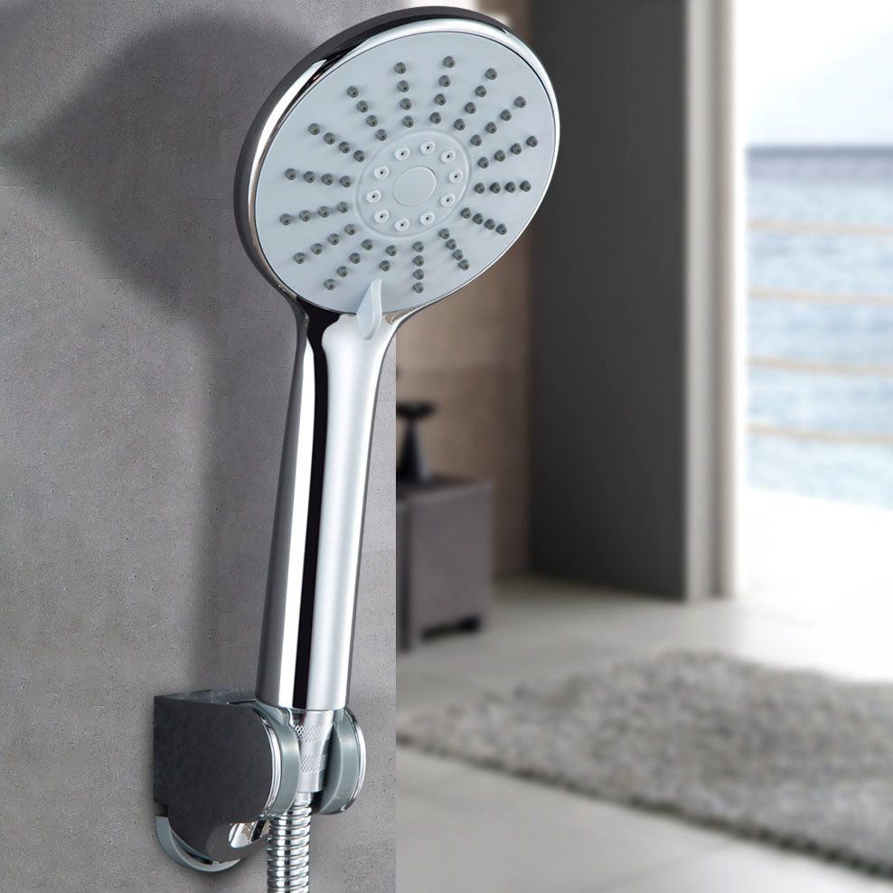 Large Hole Pressurized Shower Head 3 Settings Round Shower Head