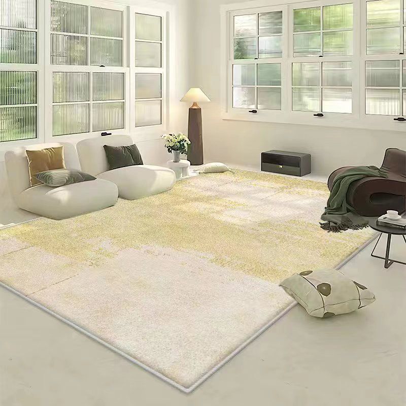 Green Modern Rug Polyester Color Piece Area Rug Stain Resistant Rug for Sitting Room