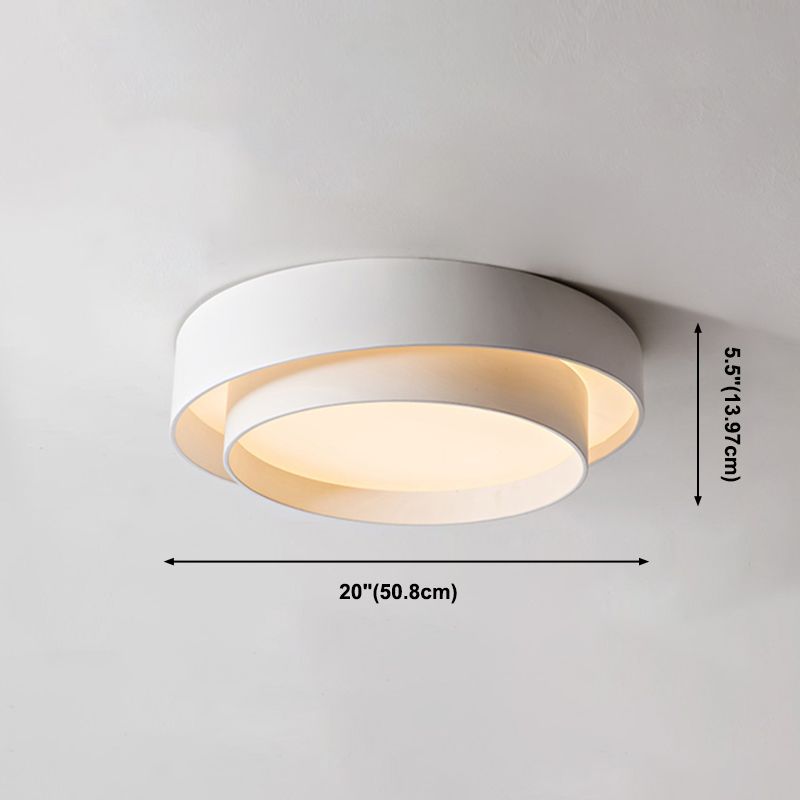 Lámpara de techo LED contemporánea, lámpara empotrada blanca con pantalla acrílica