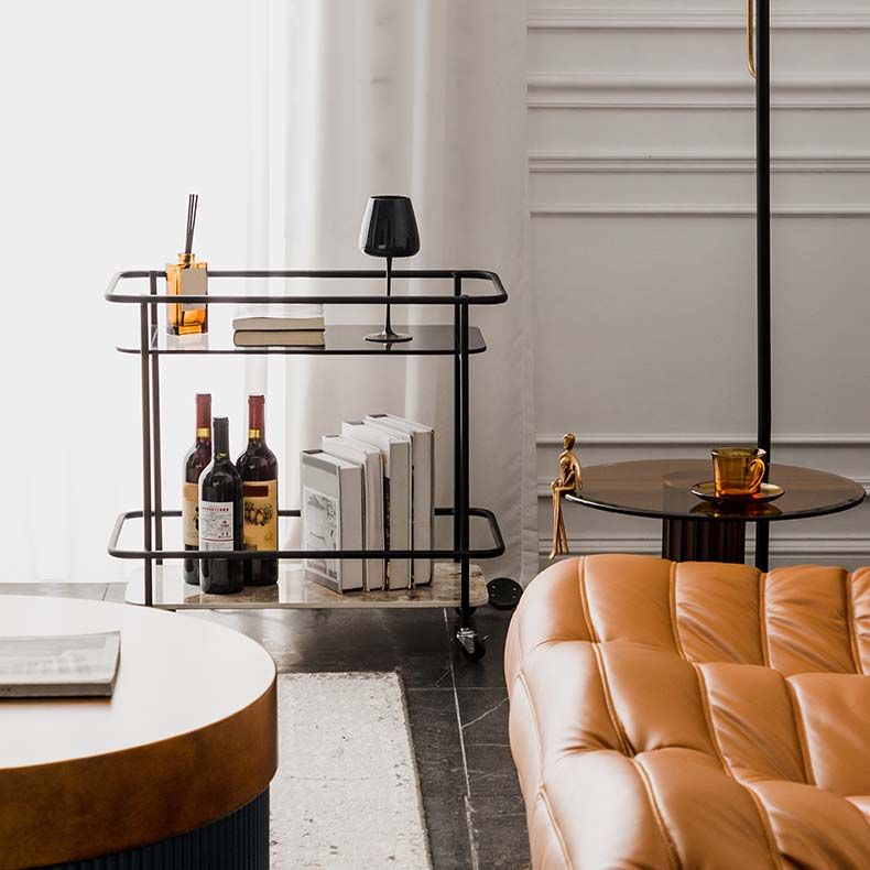 Contemporary Rectangular/Round Side End Table Glass Top Corner Table
