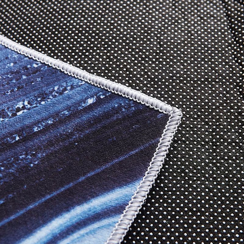 Contemporary Area Carpet Modern Abstract Pattern Rug Polyester Washable Carpet with Non-Slip Backing