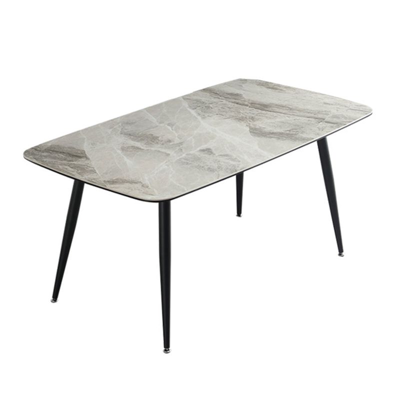 Rectangle 4-foot Dinner Table Modern Style Stone Dining Room Collection for Home