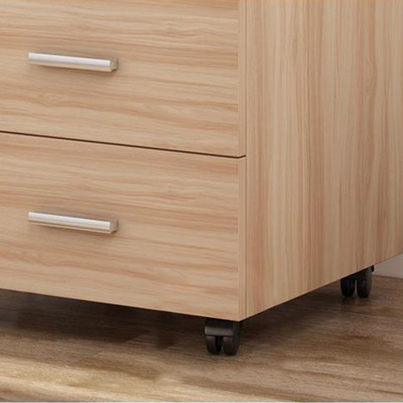 Modern Cabinet Wood Locking Drawers Filing Cabinet with Wheels for Office