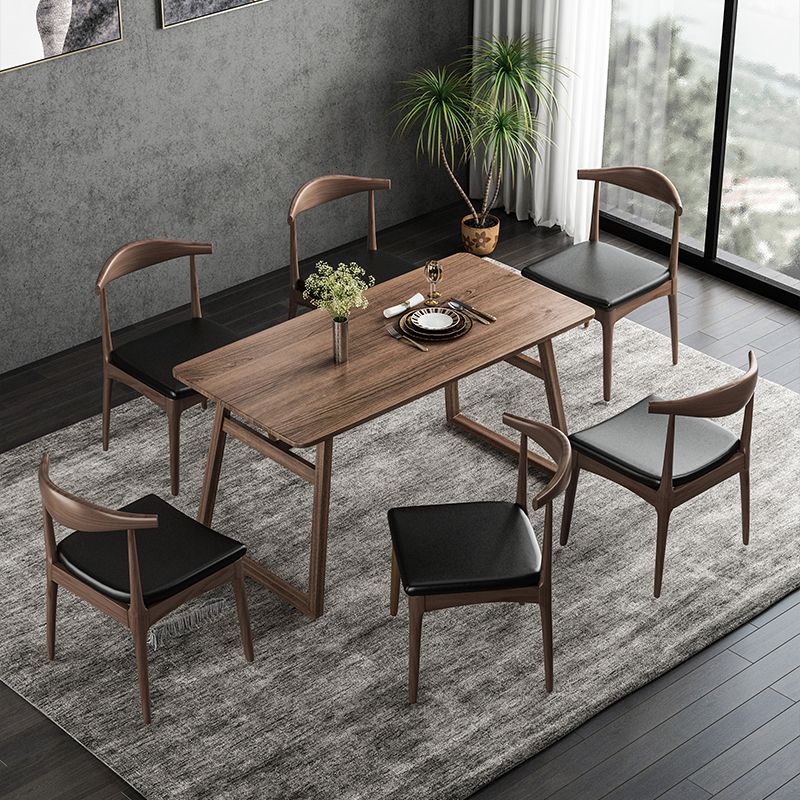 Traditional Wood Dinette Set 1/2/5/7 Pieces Rectangle Table Set for Dining Room