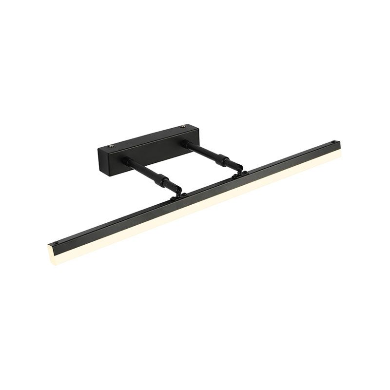 Metal Linear Shape Wall Light Modern 1-Light Swing Arm Mirror Wall Mount Light Fixture