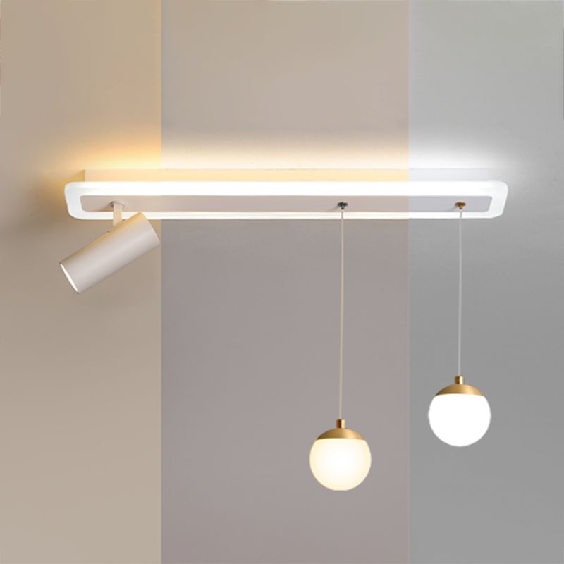 Zylindrische Form LED -Schiene Deckenlampe moderne Eisenspülhalterung für Esszimmer