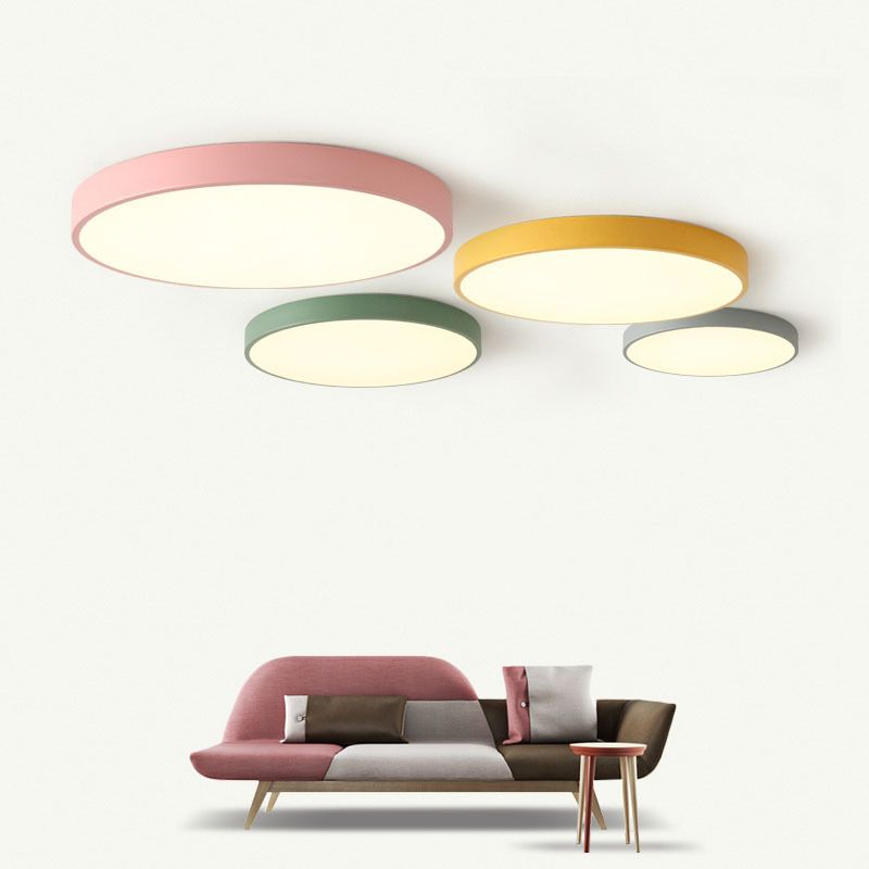 Modern Circle Flush Mount Ceiling Lighting Fixture Acrylique Flushmount